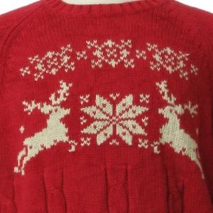 lands end crew christmas snowflake ugly sweater